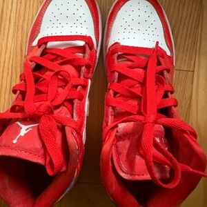 Nike Red and White Athletic Shoes